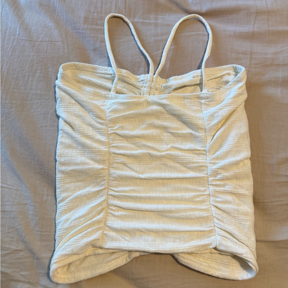 Pilcro Cream Ruched Halter Top - Picture 4 of 5